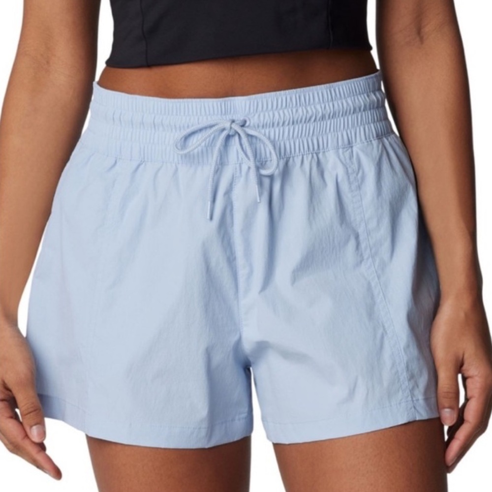 Columbia Light Blue Women's Active Drawstring Shorts XXL NWT